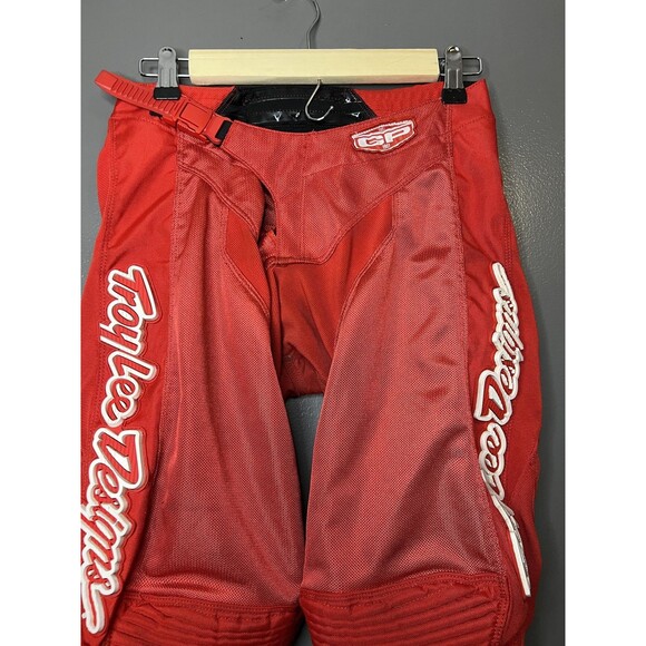 Troy Lee Designs GP Pants Mens 28 Red Motocross BMX MX Offroad Racing Adult - Picture 2 of 7